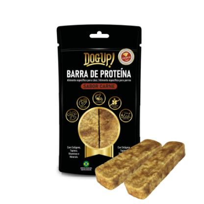 Barra de Proteína DogUp Média sabor Carne. Pacote com 2 peças