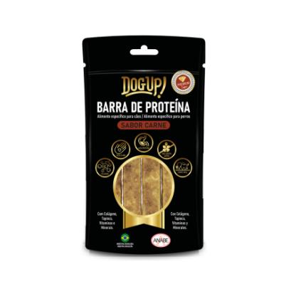 Barra de Proteína DogUp Pequena sabor Carne. Pacote com 7 peças.